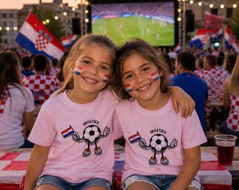 Kroatien / Hrvatska Fußball T-Shirt Kinder | WM 2026 Fan Shirt für Jungen & Mädchen | Fußball Geschenk für kleine Fans