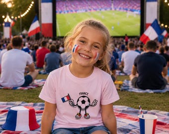 Frankreich / France Fußball T-Shirt Kinder | WM 2026 Fan Shirt für Jungen & Mädchen | Fußball Geschenk für kleine Fans