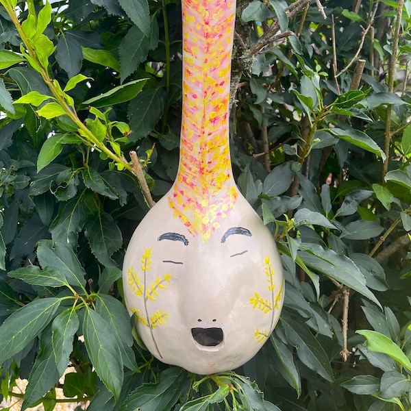 Elusive Dreams Handpainted Gourd Birdhouse