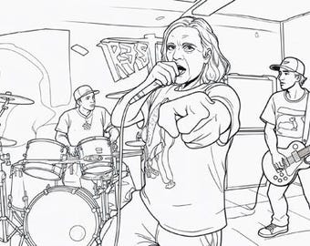 Punk Rock Coloring Pages