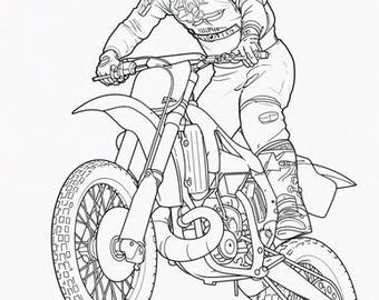 Dirt Bike Coloring Pages