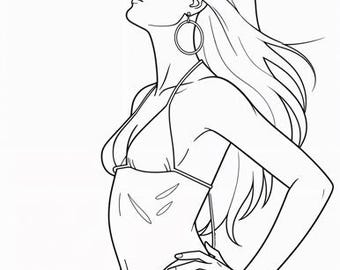 Pretty Woman Coloring Pages