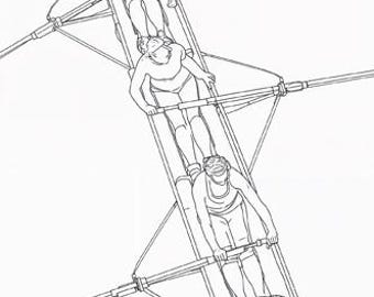 Rowing Coloring Pages