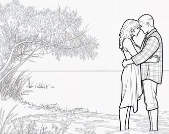 Couples Coloring Pages