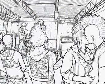 Punk Rock Coloring Pages