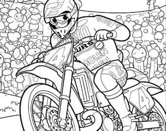 Dirt Bike Coloring Pages 77 Page Bundle!!!