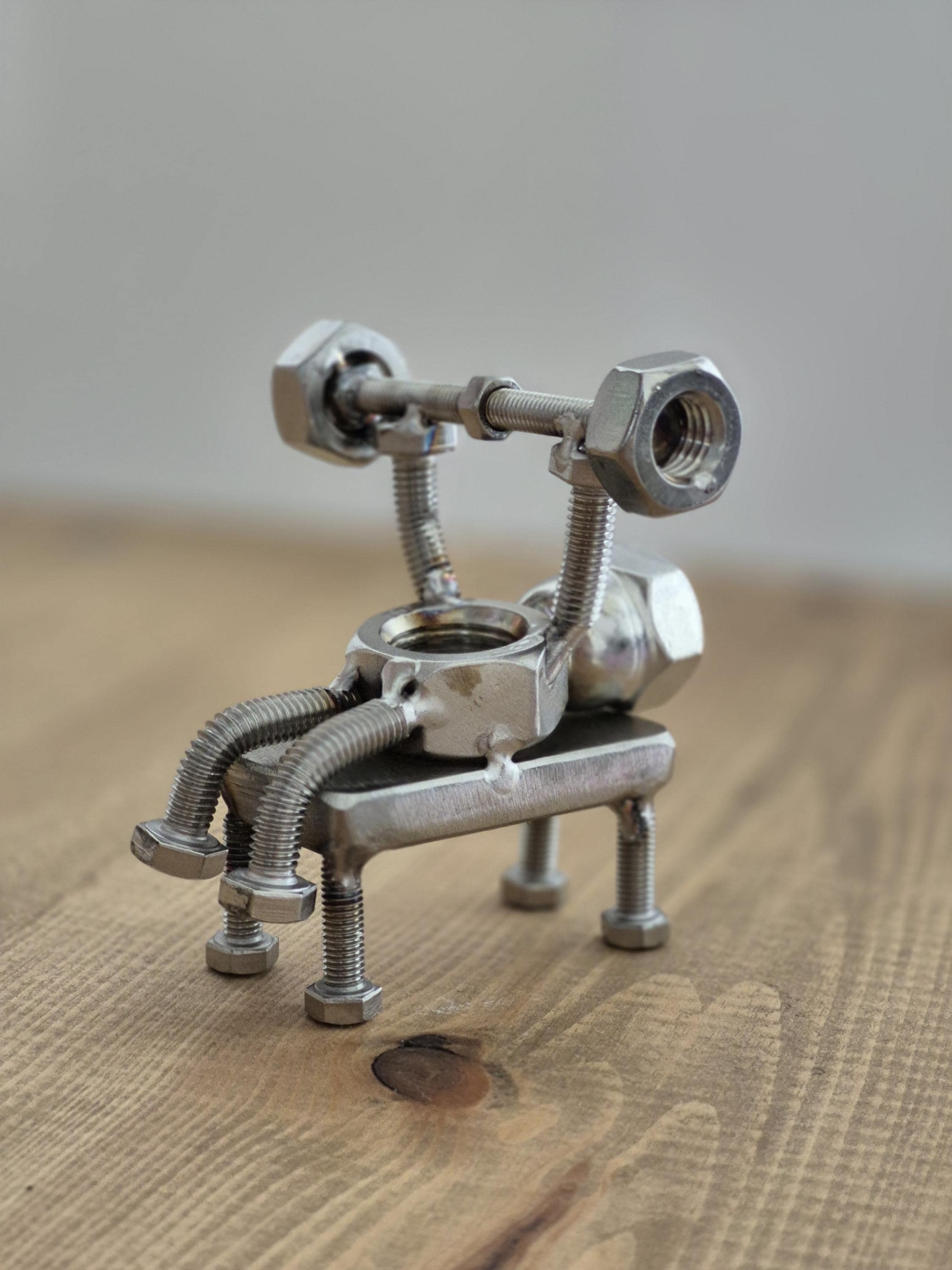 Metal Gym Sculpture Made Using Nuts and Bolts Weld Art - Etsy