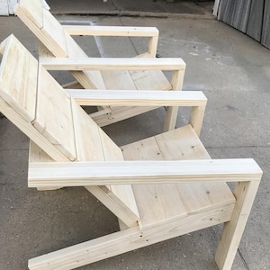 Modern Adirondack Chair 2x4,Adirondack Chair,Outdoor Patio Furniture Plans,Chair Plans,Chair 2x4 Simple DIY Build,Downloadable prints