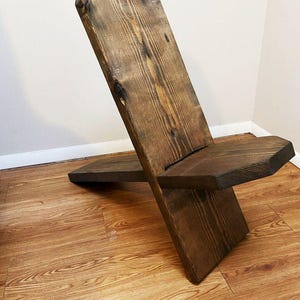 Viking Chair Build Plans, Rustic Campfire Chair DIY Plans,Easy Woodworking Project, Viking Stargazer Chair for Outdoo, Camping,Chair Plans