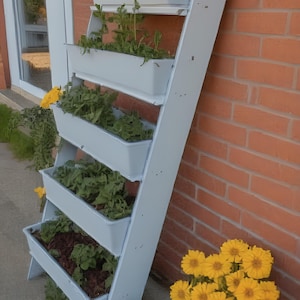 Vertical Planter Box plans, Vertical Tiered Ladder Garden Planter, Planter Stand Plans, DIY Planter Box Plans, Woodworking Plans, digital