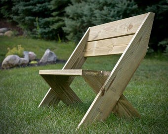 Leopold Bench Plans: DIY Outdoor Bench, Woodworking Project (Digital Download)