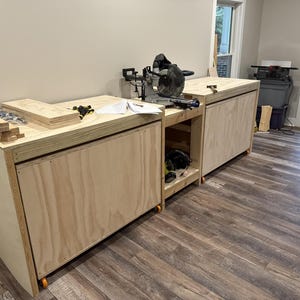 Roll Away Workbench with Miter Saw Station, Mobile Folding Tool Bench, Work Table Plans, Miter Saw Table, woodworking, Miter Saw Workbench