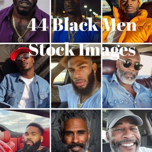 44 black men stock images l flyers l ebooks l faceless digital marketing l stock images l black men