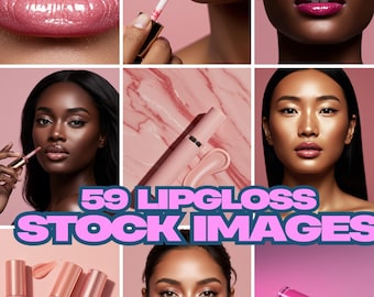 59 imágenes de brillo labial / Fotos de belleza en HD (Descarga digital)