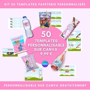 Kit de 50 Templates CANVA Modifiables pour Papeterie Personnalisée – Emballages Fête & Cadeaux