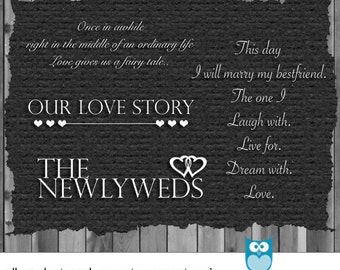 Photography Love Words - Photoshop Overlay - Digital Scrapbook Word Art - Photo Stamps - Word Quotes - Photography Photo Prop - Lover Series