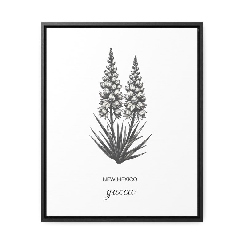 New Mexico Yucca State Flower Canvas Framed image 4