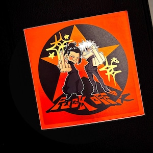 Gojo x Geto F OFF | Matte Mirror | JJK stickers for journaling anime fans | gifts for weebs | jujutsu kaisen | real artist