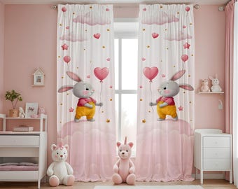 Tenda A Cuori Rosa Per San Valentino - Mantovana Per Finestre 137 X 45 Cm