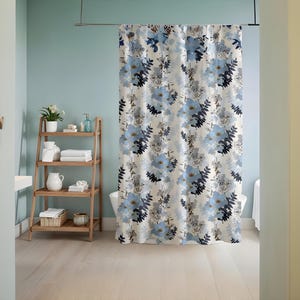 Floral Shower Curtain for Bathroom - Flower Shower Curtain -Waterproof Shower Curtain - Wildflower Floral Bathroom Curtain -All Size Curtain