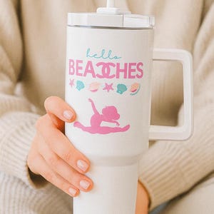 Hello Beaches | A Ballerina Off Duty 40oz Tumbler Stainless Steel, Double-Wall Insulated with Straw & Lid