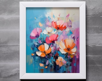 oil painting of flowers bouquet printable landscape #7