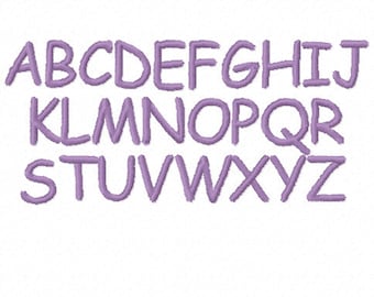 No. 34 Comic Sans Embroidery Font (.15in, .25in, .5in, 1.5in and 2in) INSTANT DOWNLOAD - dst exp hus jef sew pes vip xxx and BX