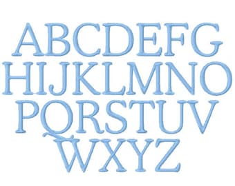 No .05 Cooper Lt. Embroidery Font (1/2in, 1in, 1.5in, 2in, 2.5in and 3in.) INSTANT DOWNLOAD -jef exp dst sew vip hus pes xxx