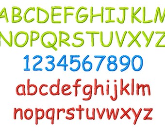 No. 34 Comic Sans Embroidery Font (.15in, .25in, .5in, .75in and 1in) INSTANT DOWNLOAD - dst exp hus jef sew pcs pes vp3 vip xxx and BX