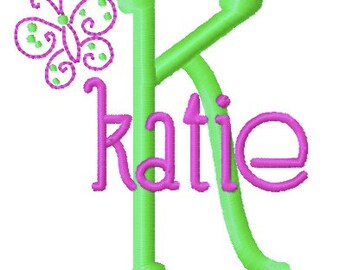 No. 27 Monogram Font Embroidery Designs (0.75, 1, 2, 3in) INSTANT DOWNLOAD dst exp hus jef pes