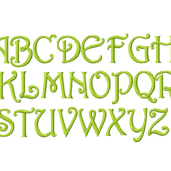 No.37 Rossetti Monogram Font only Embroidery Alphabet 1, 1.5, 2, 2.5, 3, and 4in INSTANT DOWNLOAD dst exp hus jef pes sew vip xxx & BX