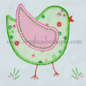 Chick1 Applique Embroidery Design Embroidery Designs (2 sizes) -  INSTANT DOWNLOAD -  dst exp hus jef pes sew vip xxx