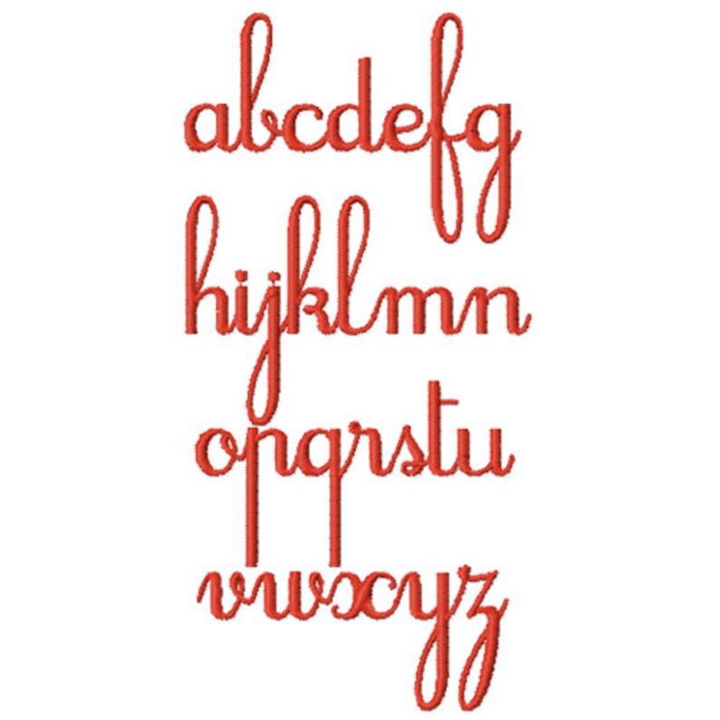 No.25 Emma Simple and No.26 Cursif Embroidery Font 1in 2in Etsy