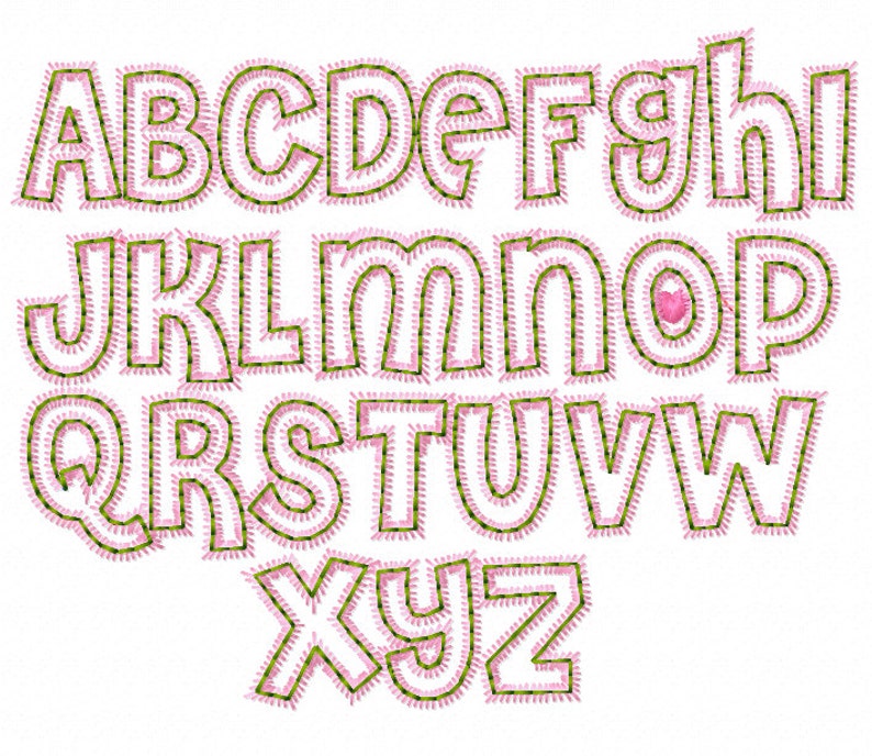 No. 151 Claire Applique Monogram Font Embroidery Designs 1in - Etsy