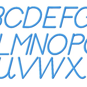 No.03 Block Font Embroidery Font (1in, 1.5in, 2in, and 3in.) INSTANT DOWNLOAD -BX format -jef exp dst sew vip hus pes xxx