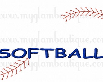 Softball TEAM Applique Frame Designs 5x7 and 8x11 hoop size - INSTANT DOWNLOAD - Enter your own name -