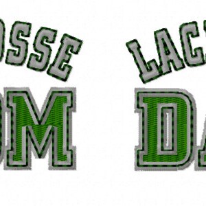 LACROSSE Mom & Dad hat Designs -Hat hoop size - INSTANT DOWNLOAD - pes format