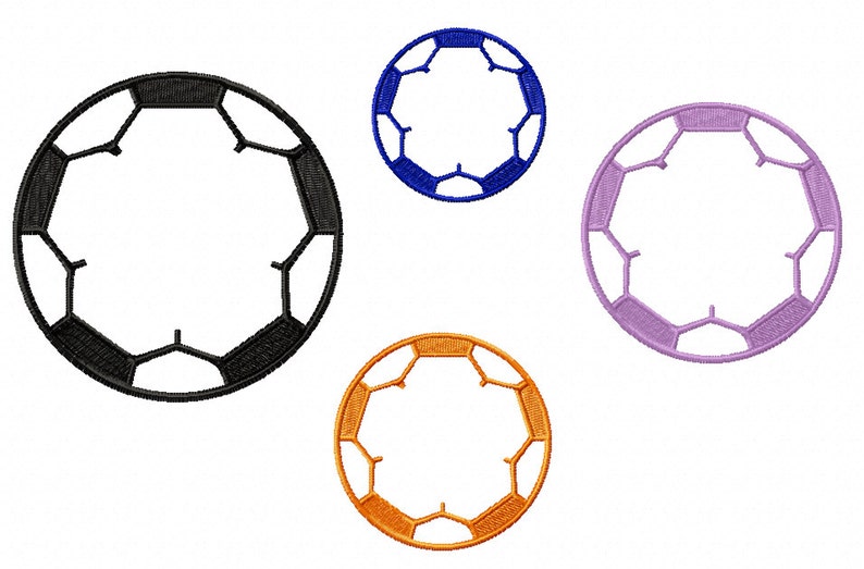 Applique Soccer Ball Monongram Frame Designs 2in 2 5in 3in Image 0