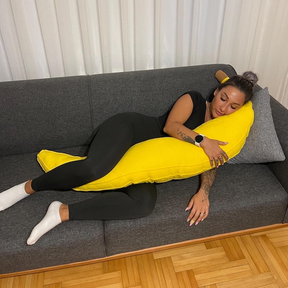 Almohada De Plátano Pelado 70cm | Cojín Esponjoso De Peluche Para Sofá Y Decoración