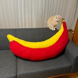 Christmas Special Red Banana Hugging Pillow – Long Fun and Cozy Hugging Pillow - Giant Bizarre Plush Hugging Pillow - 70 Inch/180 cm