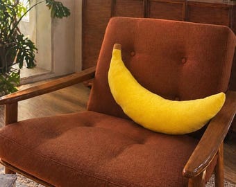 Cojín de plátano – Cojín pequeño, divertido y acogedor – Diseño de plátano – 72 cm (28 pulgadas)