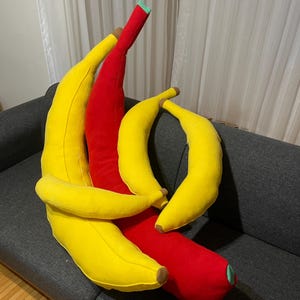 Christmas Special Red Banana Hugging Pillow – Long Fun and Cozy Hugging Pillow - Giant Bizarre Plush Hugging Pillow - 70 Inch/180 cm