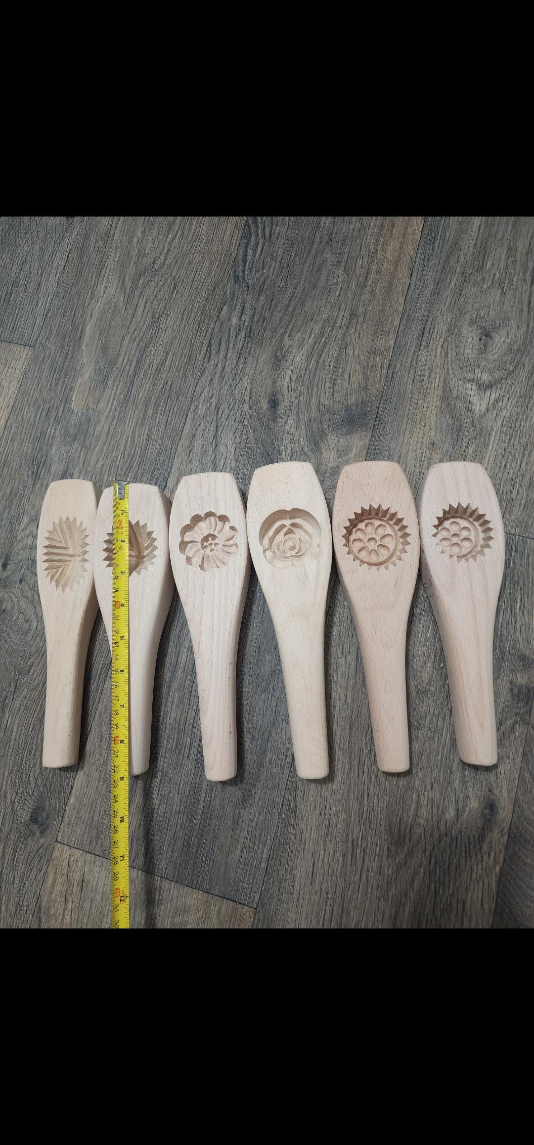 Handmade Beech Wood Maamoul Mold: Traditional Middle Eastern