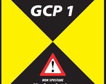 Target GCP numerati 1 a 5 per fotogrammetria con drone - file pronto per la stampa