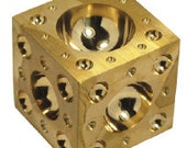2" x 2" x 2" Polished Brass 57 Dome Dapping Block