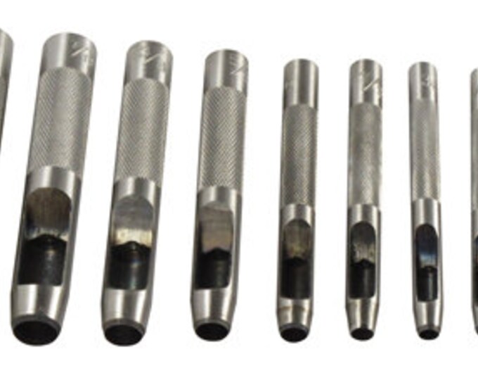 Leather Hollow Punch Set 9 Piece Set Etsy