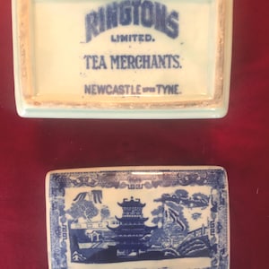 Ringtons Limited Tea Merchants Newcastle upon Tyne Butter dish or Tea caddy, Chinese style design