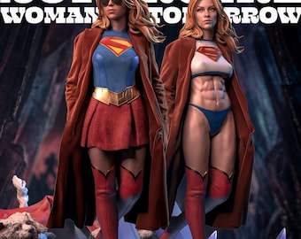 Supergirl 16 STL File 3D Print Model by VX3D | Superhero Girl Figurine Statue | Digital Download for Resin Printers