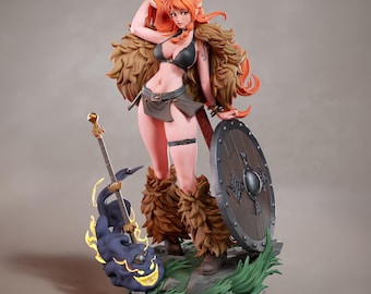 Modelo 3D de Nami de One Piece (archivo STL) para impresión 3D - Figura de anime, estatua, con soportes, resina y FDM, descarga digital de fan art.