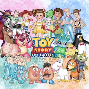 Toy Story Aquarell Clipart, Toy Story Aquarell Clipart, Woody Clipart, Buzz, Jessie, Toy Story Aquarell png, Aquarell, Toy Story png